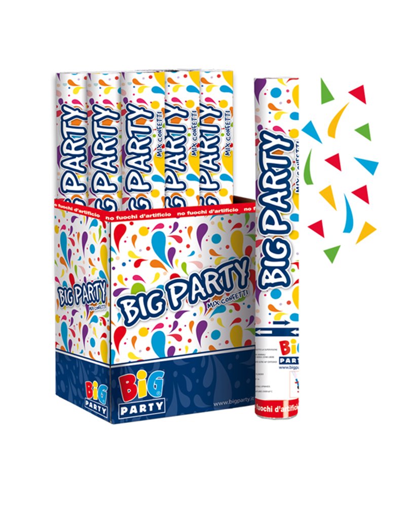 Sparacoriandoli Cannon colori assortiti gittata 8mt Big Party