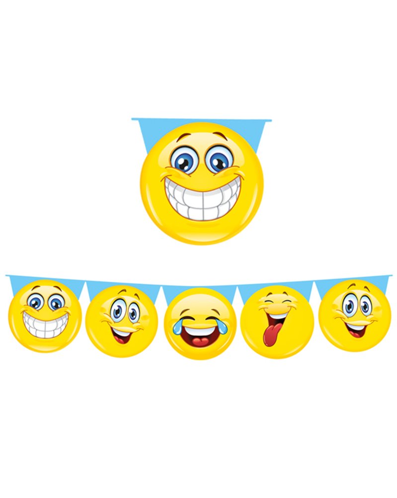 Festone sagomato Emoticons lungh. 6mt Big Party