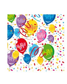 20 tovaglioli Happy Balloons 33x33cm Big Party
