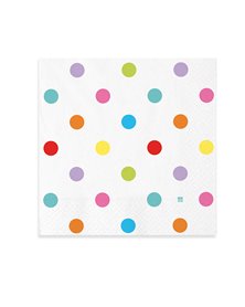 20 tovaglioli Pois multicolor 33x33cm Big Party