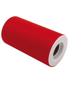 Tulle in rotolo 12,5cmx25mt rosso Big Party