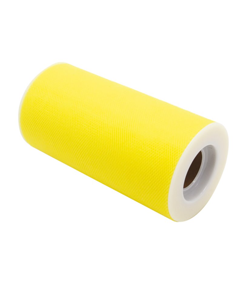 Tulle in rotolo 12,5cmx25mt giallo Big Party