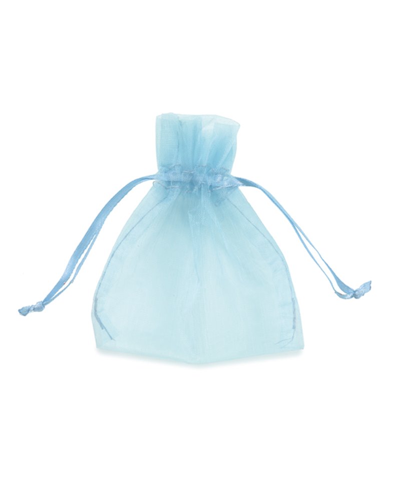 20 Sacchetti organza Milly 8,5x10cm celeste