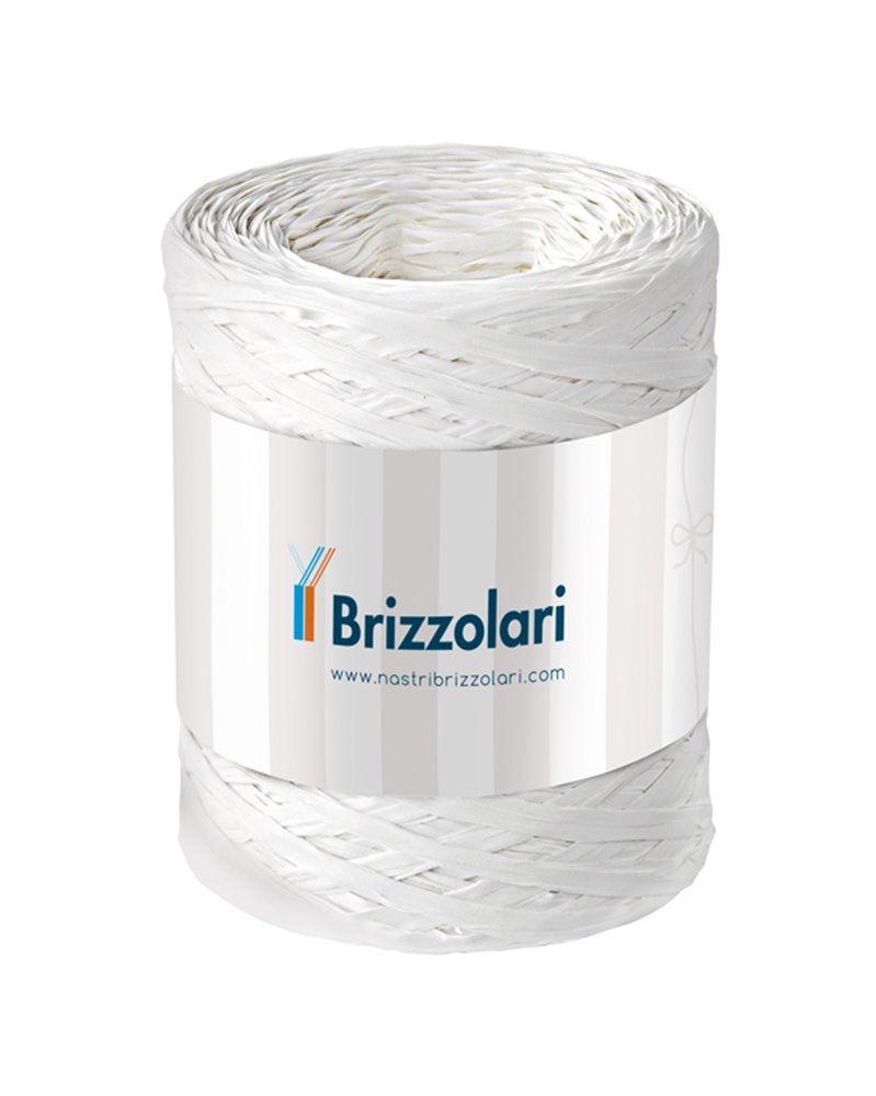 Rafia sintetica 6802 5mmx200mt colore bianco 01 Brizzolari