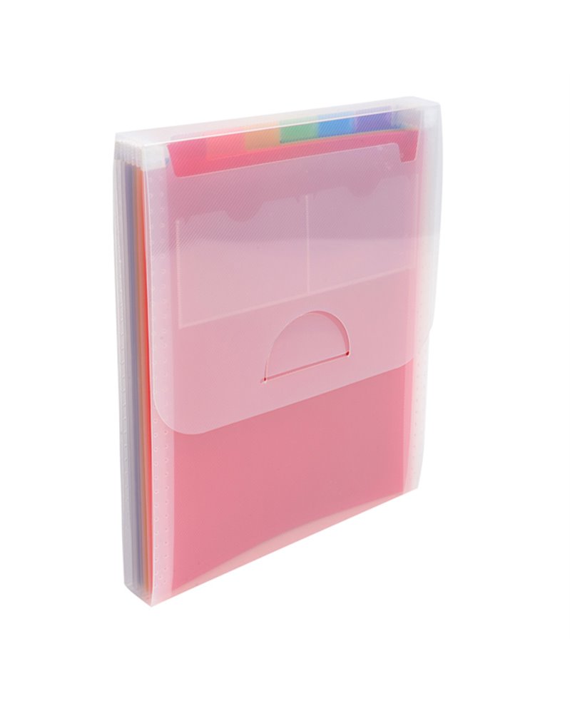 Classificatore valigetta verticale cristallo 25,5x30,5 cm - 6 tasche Exacompta