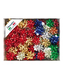 100 stelle nastro metal 6870 10mmxÃ˜5cm colori assortiti Brizzolari