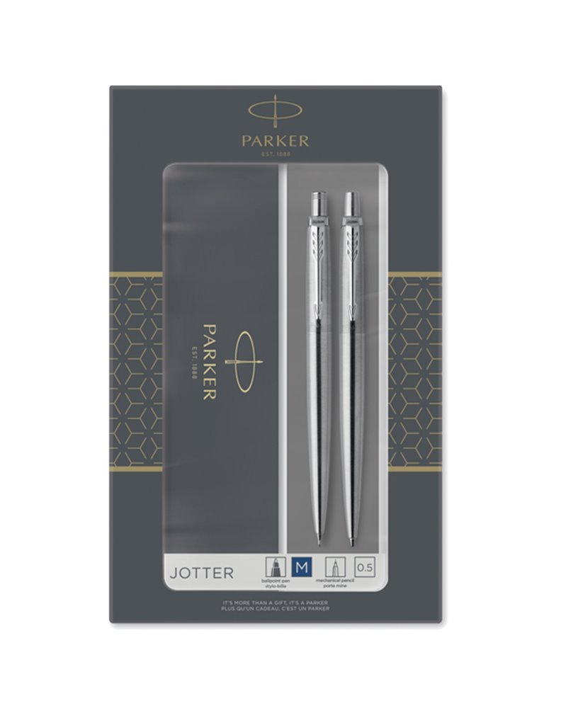 Gift Set portamine 0,5mm + sfera M Jotter stainless steel CT Parker