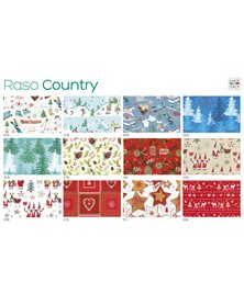 Scatola 100fg carta regalo Raso Country Natale 70X100cm SADOCH