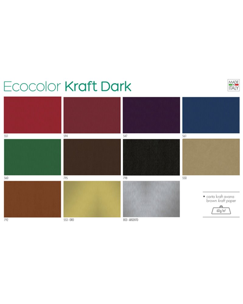 Scatola 100fg carta regalo Kraft Dark 70X100cm SADOCH