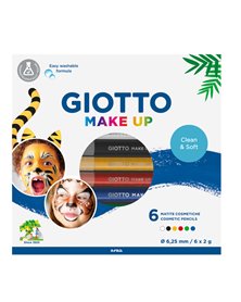 Set 6 matite cosmetiche Make Up colori classici mina da Ã˜ 6,5mm Giotto