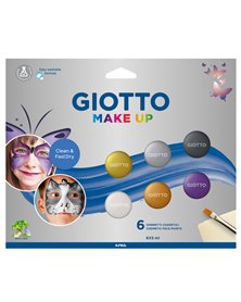 Set 6 ombretti cosmetici Make Up colori metal 5ml Giotto