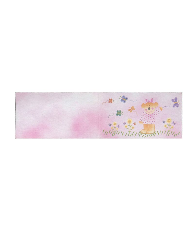 Scatola 25 fg A4 da 20 bigl. bomboniere personaliz. "Battesimo Rosa" Sadoch