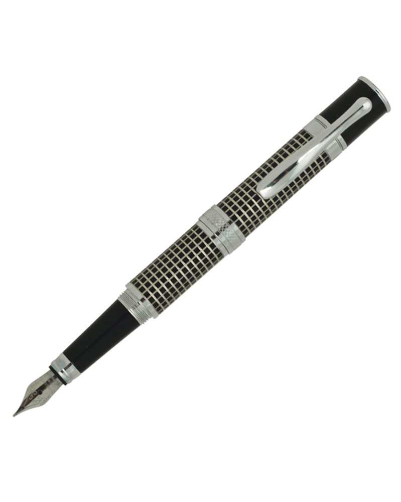 Penna stilografica Mini Jewelria tratto medio fusto in metallo nero Monteverde