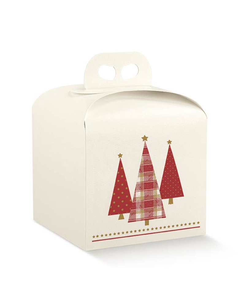 Scatola portapanettone 200x200x180 mm pini stellati 37868 SCOTTON