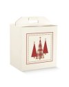 Scatola portapanettone+bottiglia 280x200x350mm pini stellati 37864 SCOTTON
