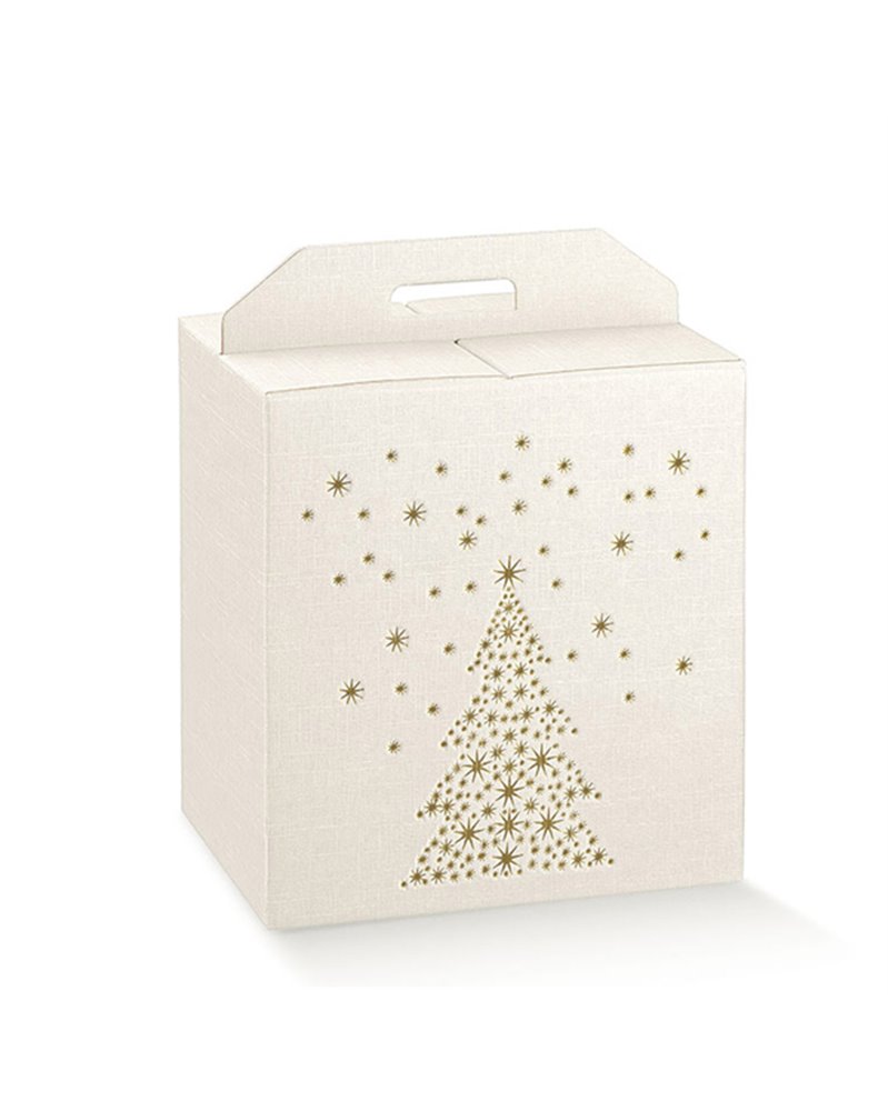 Scatola portapanettone+bottiglia 305x225x350mm golden tree 12988 SCOTTON