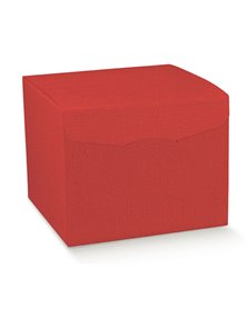 Scatola segreto 200x200x230mm lino rosso 38031 SCOTTON