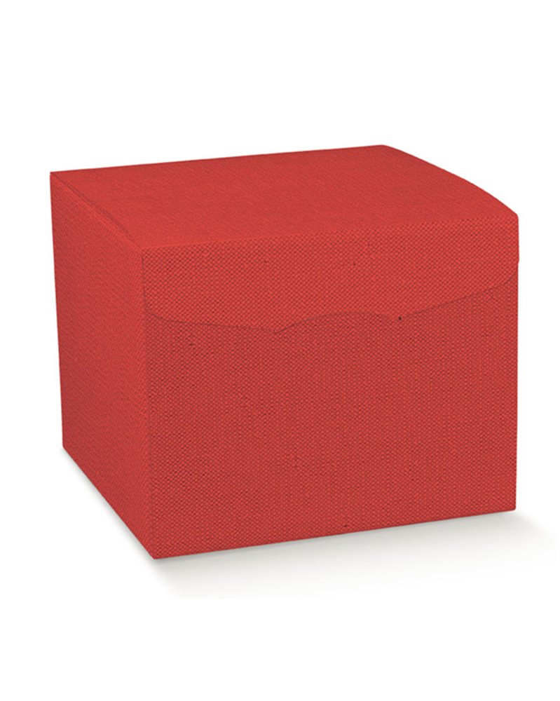 Scatola segreto 200x200x230mm lino rosso 38031 SCOTTON