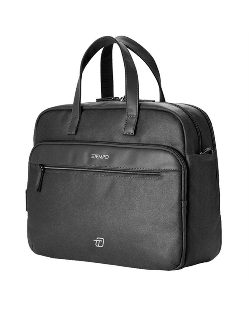 Borsa Hike tela cerata dim. 38x29x16cm nero INTEMPO Borsa Hike tela cerata dim. 38x29x16cm nero INTEMPO