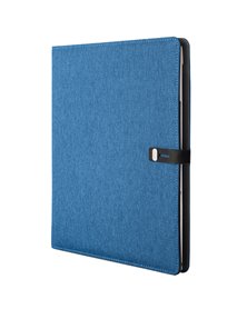 Portablocco Canvass in tela c/laccio dim. 26x33cm blu INTEMPO