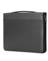 Portablocco Office con manico in ecopelle c/zip dim. 28x36cm nero INTEMPO