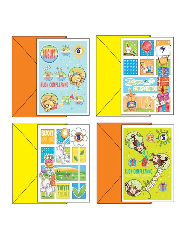 Biglietto Buon Compleanno c/ruota numerata Kartos