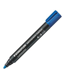 MARCATORE LUMOCOLOR PERMANENT 352 BLU P.TONDA STAEDTLER