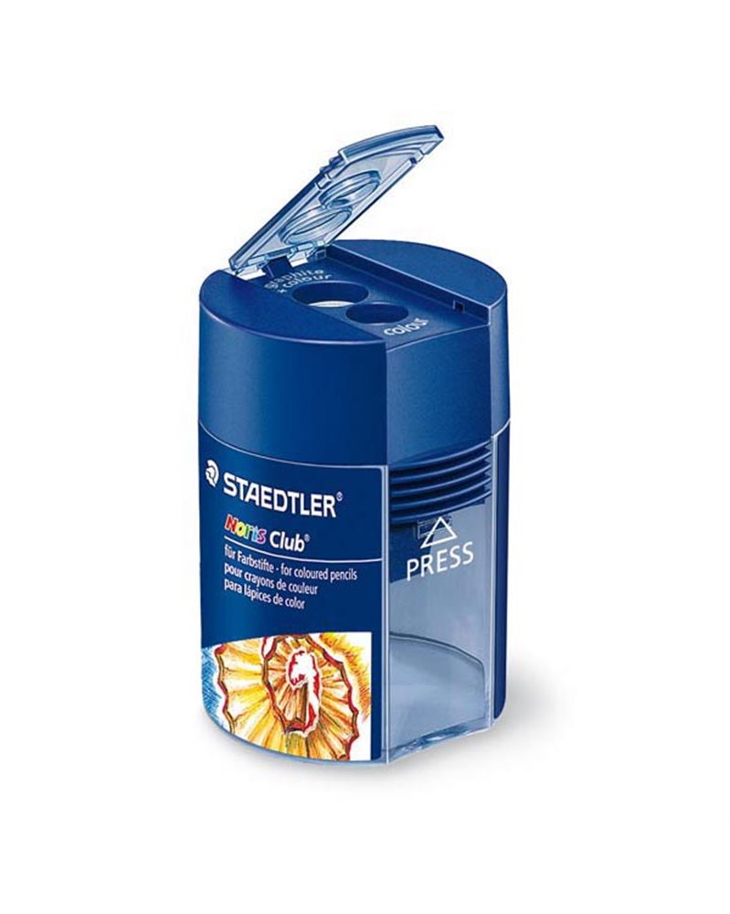 Temperamatite 2 fori per matite colorate c/contenitore Noris Club STAEDTLER