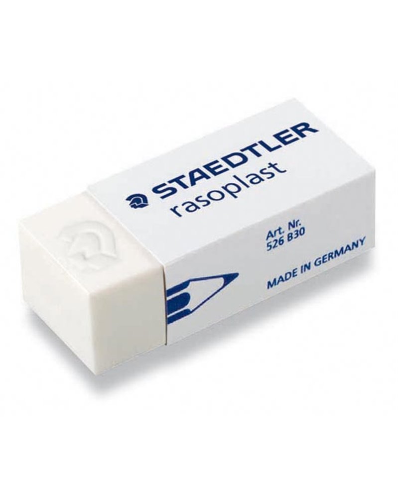BOX 30 GOMME RASOPLAST 526 B30 BIANCA PER MATITA