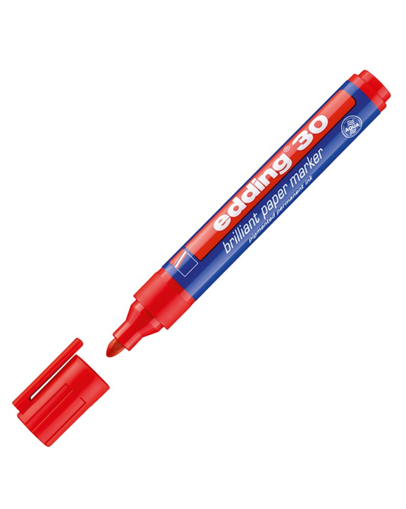 MARCATORE EDDING 30 PERMANENTE PUNTA TONDA ROSSO