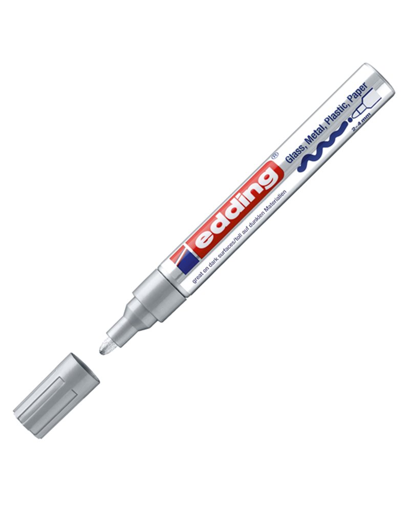 Marcatore EDDING 750 punta media vernice argento