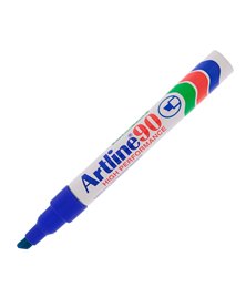 Marcatore artline A 90 permanente punta scalpello blu