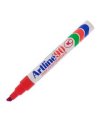 Marcatore artline A 90 permanente punta scalpello rosso