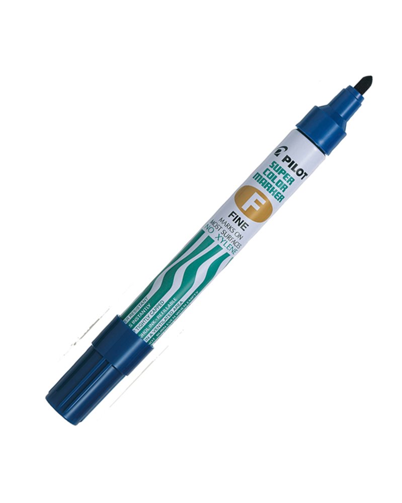 Marcatore SUPER COLOR PERMANENT punta fine blu PILOT