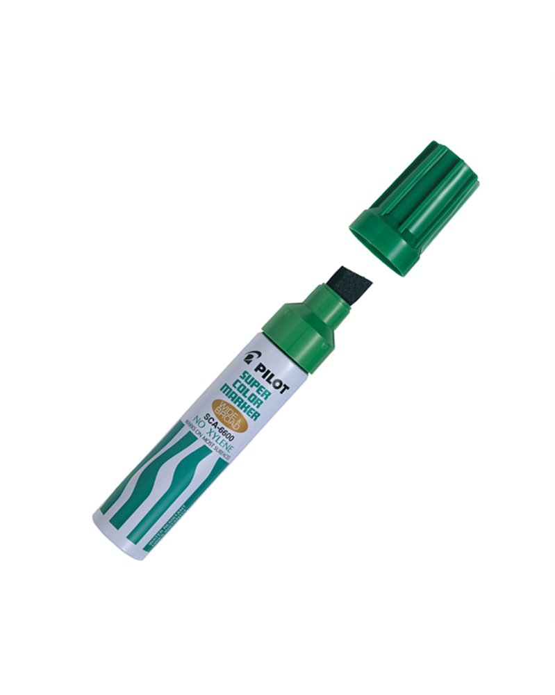 Marcatore SUPER COLOR PERMANENT 6600 punta maxi verde PILOT