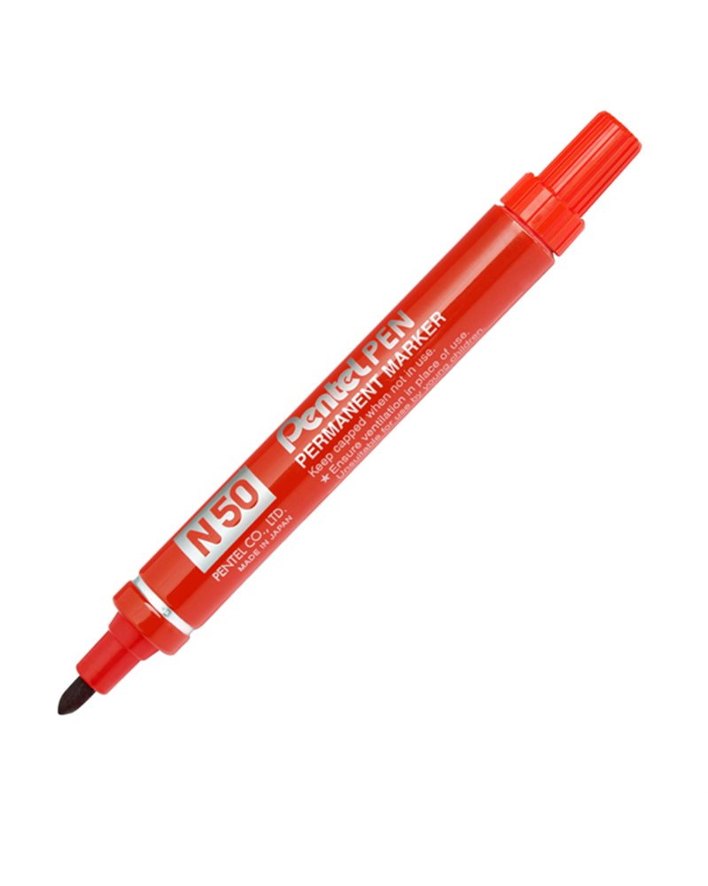 MARCATORE PENTEL PEN N50 ROSSO P.TONDA