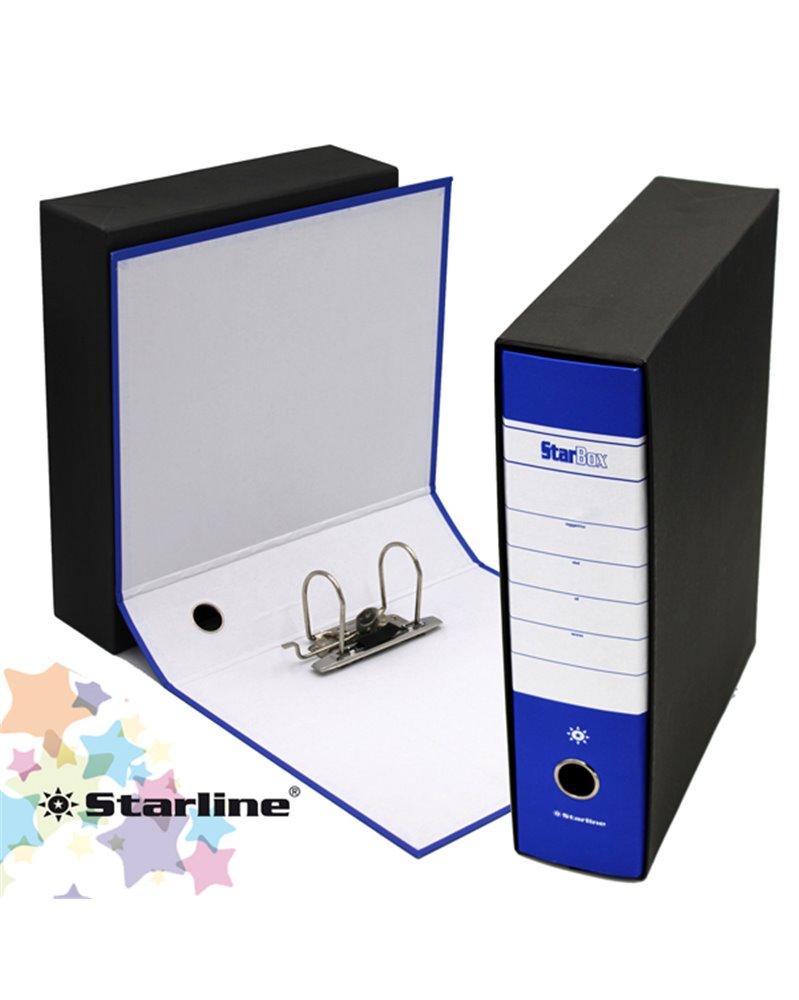 Registratore STARBOX f.to protocollo dorso 8cm blu STARLINE