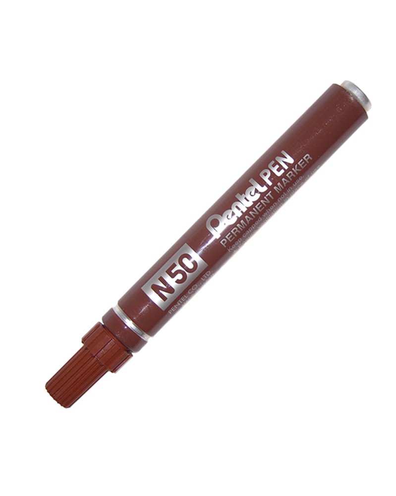 MARCATORE PENTEL PEN N50 MARRONE P.TONDA