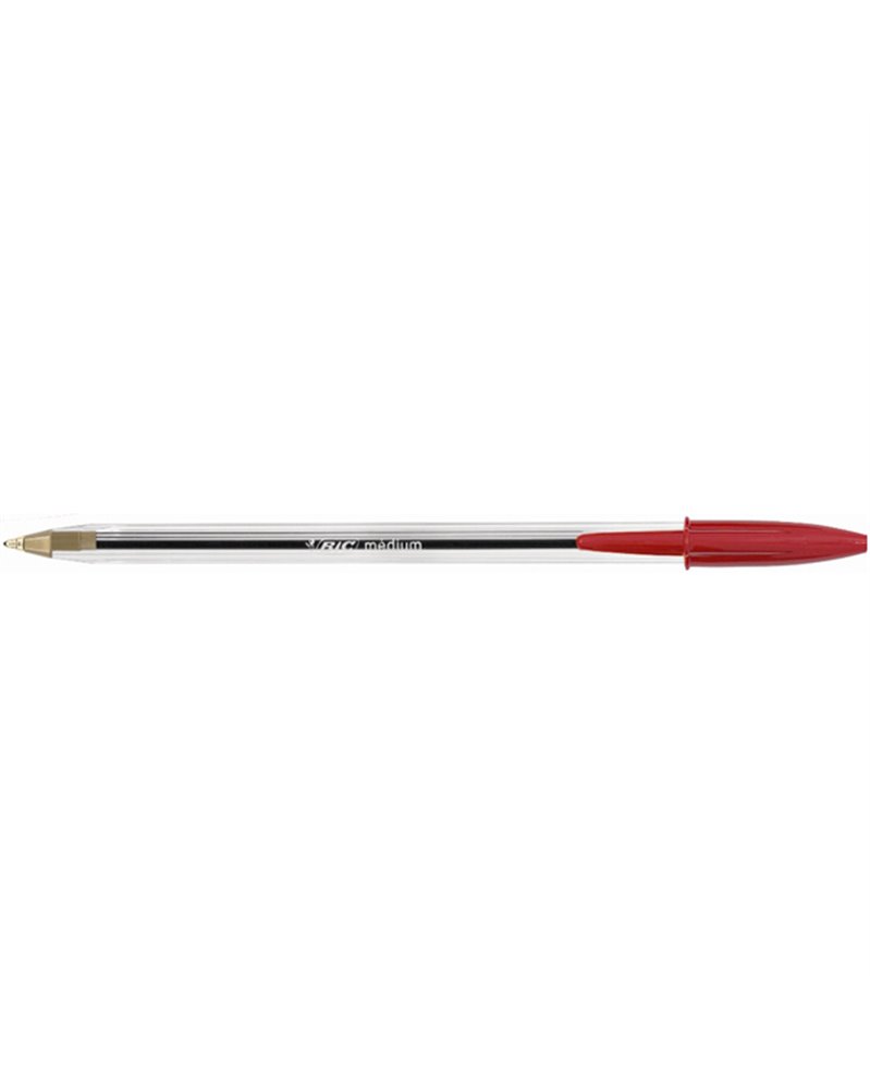 Scatola 50 penna sfera CRISTALÂ® medio 1,0mm rosso BICÂ®