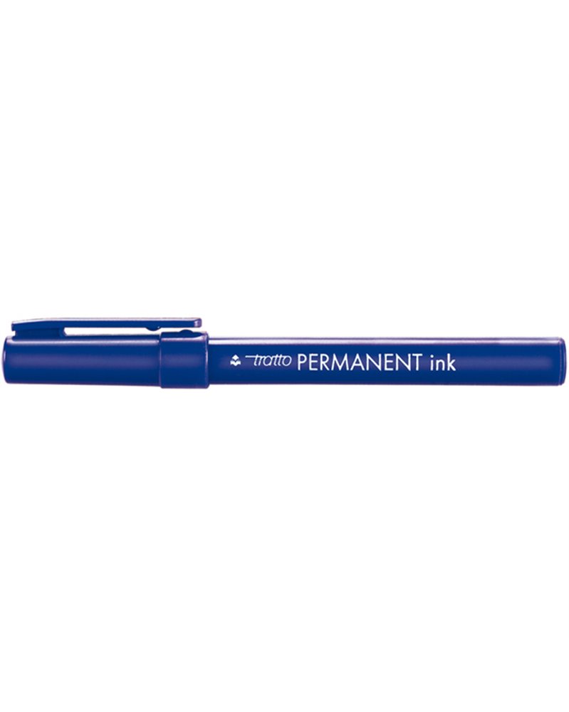 SCATOLA 12 MARCATORI TRATTO PERMANENT INK BLU