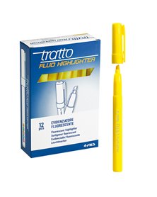 SCATOLA 12 EVIDENZIATORI HIGHLIGHTER GIALLO TRATTO FLUO