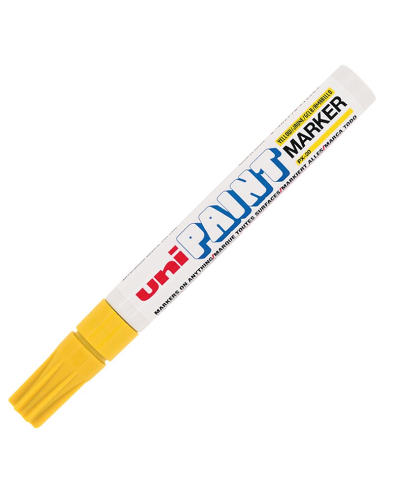 Marcatore UNI PAINT PX20 punta conica 2,8mm giallo UNI MITSUBISHI