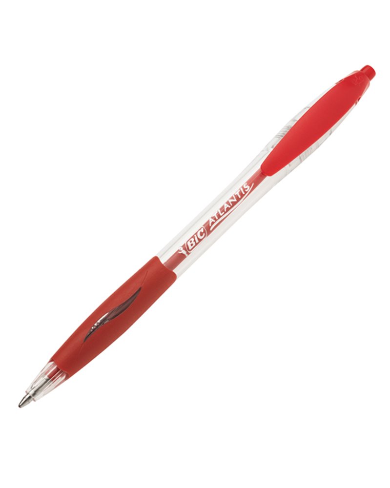 SCATOLA 12 PENNE SFERA SCATTO BIC ATLANTIS 1.0mm ROSSO