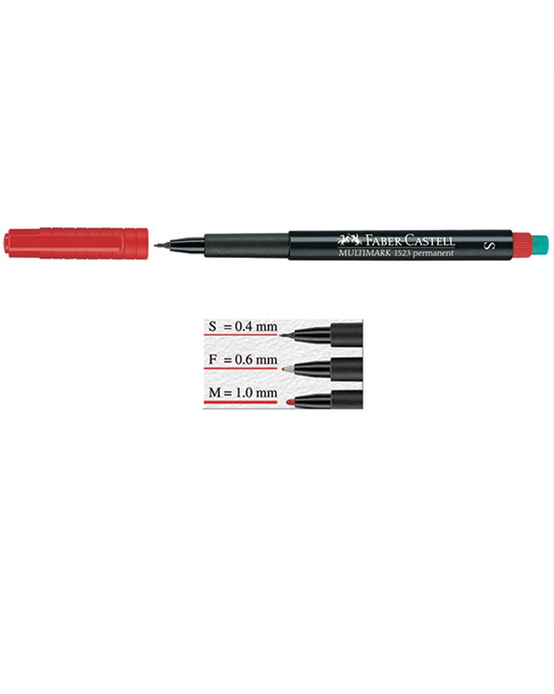 PENNARELLO MULTIMARK ROSSO 0,4 SUPERFINE FABER-CASTELL