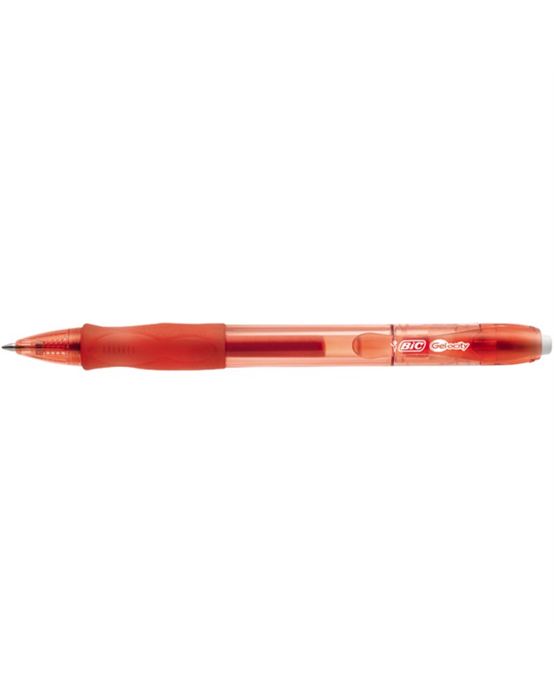 Scatola 12 penna sfera scatto GELOCITY 0,7mm rosso BIC