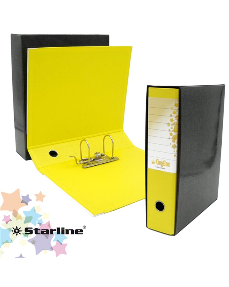 Registratore KINGBOX f.to protocollo dorso 8cm giallo STARLINE