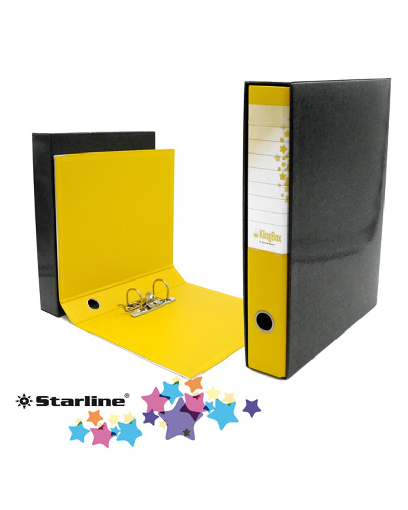 Registratore KINGBOX f.to protocollo dorso 5cm giallo STARLINE