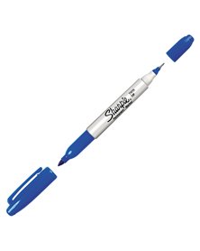 MARCATORE TWINTIP DOPPIA PUNTA F/UF BLU SHARPIE