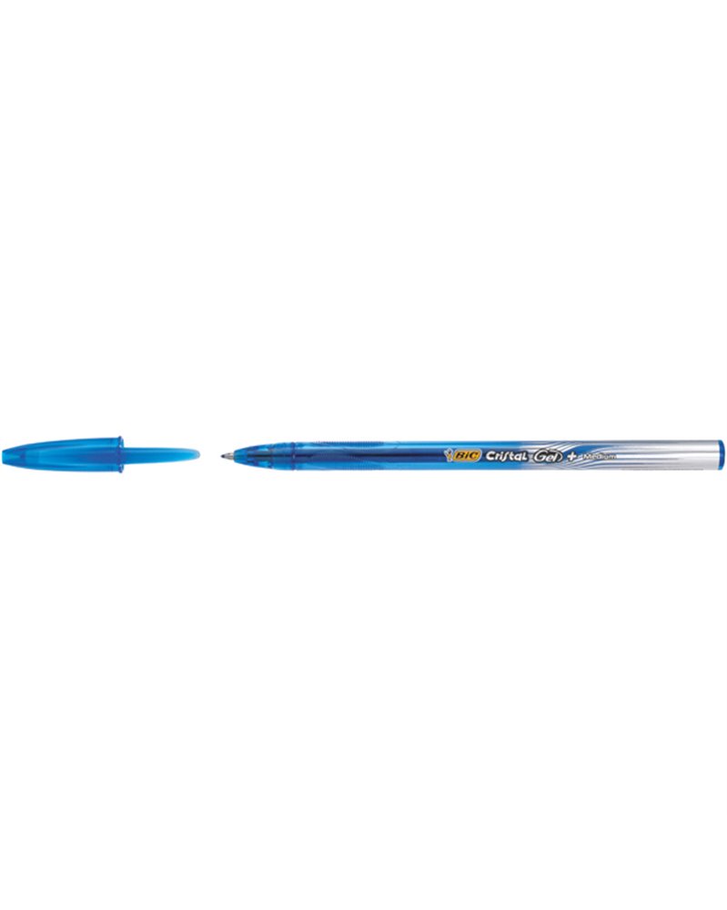 SCATOLA 20 PENNE SFERA CRISTAL GEL BIC 0.8mm BLU BIC