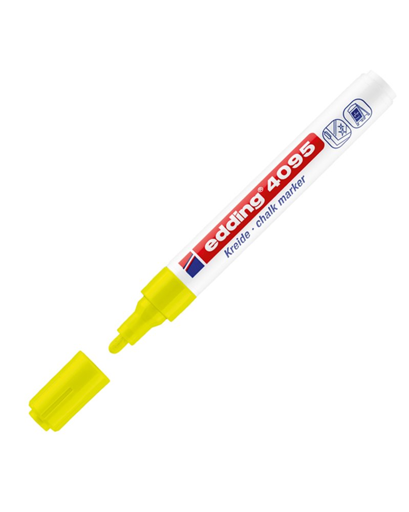 Marcatore EDDING 4095 punta conica gesso liquido giallo fluo Marcatore EDDING 4095 punta conica gesso liquido giallo fluo